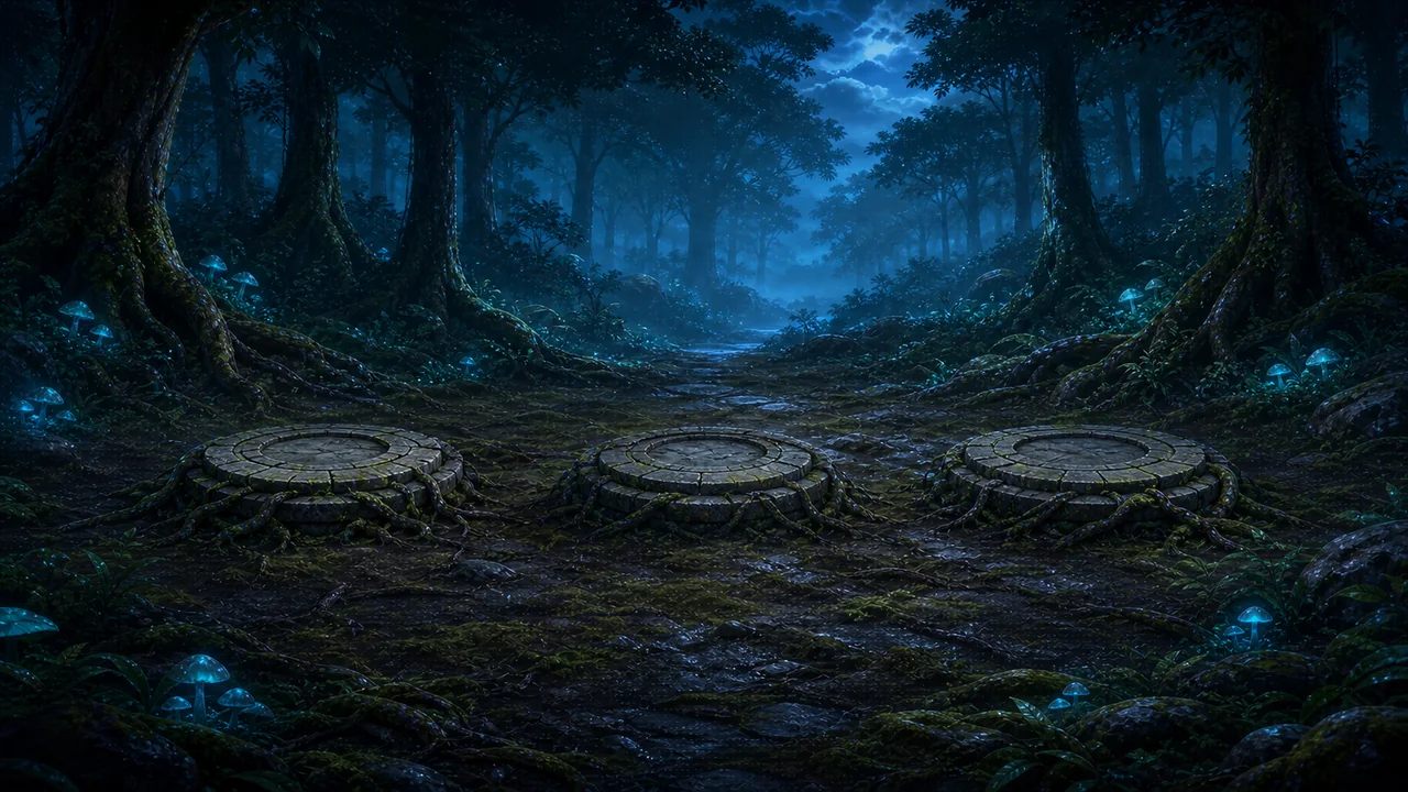 Stone shrines in the Destiny Forest